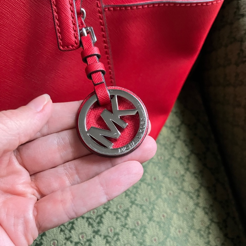 Michael Kors Red Tote Bag - Picture 7 of 11